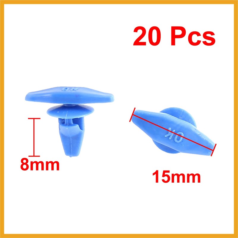Partuto 20 Pcs Blue Auto Car Door Card Interior Weatherstrip