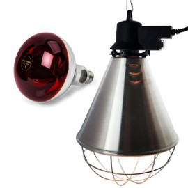 fratrisPRO Professional Heat Heater with Economy Switch, Set 150 Watt Red Light Lamp Heat Lamp E27, Piglet Lamp, Chicken, Heat Lamp Animals, Chickens, Infrared Heater