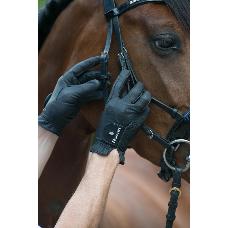 Roeckl Sports equestrian gloves ROECK-GRIP PRO, summer riding glove, white