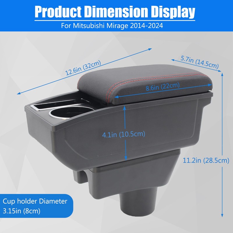 for Mitsubishi Mirage 2014-2024 Car Armrest Box Center Console Accessory