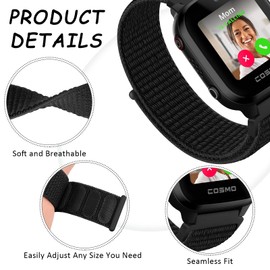 Nylon Band Compatible with Garmin Bounce Watch Bands, Soft Nylon Adjustable Sport Wristband for Garmin Bounce Smartwatch (Pink Sand)