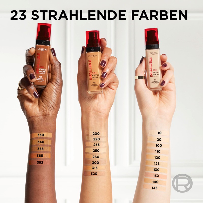 L'Oréal Paris makeup, waterproof and long-lasting liquid foundation with SPF