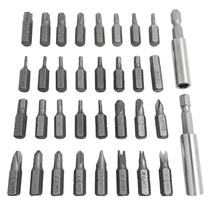34 Pcs Screwdriver Bit Set with Magnetic Extension Bit Holder,