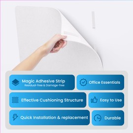 Porous Fabric Under-Desk Wall Protector, Direct On-Wall Footresting, Wall Paint Protection Pad, Easy Removal, No Residual Design, On Wall Foot Rest Pad