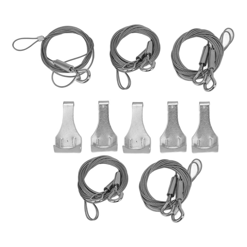 5Pcs Adjustable Picture Hanging Wire Kit Stainless Steel Heavy Duty