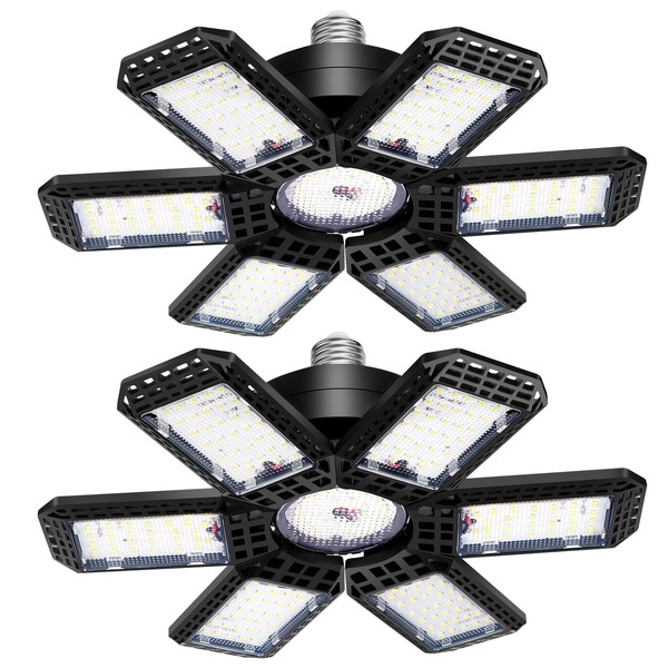 AUDLES 2 Pack Garage Light, 200W 20000LM 6500K LED Shop