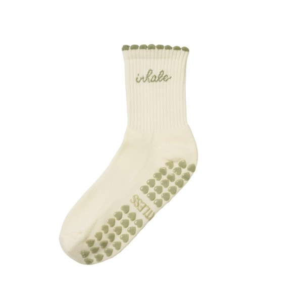 Shapes Studio Crew Half Calf Grip Socks, Cutest Fruits Pilates