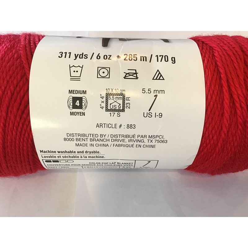 Soft & Shiny Yarn, a Skein, Red