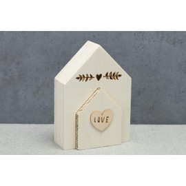 Artemio Stamp Border Heart 26x75 mm, Wood, 26 x 75 mm