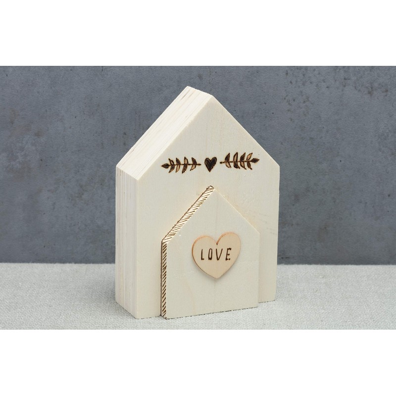Artemio Stamp Border Heart 26x75 mm, Wood, 26 x 75