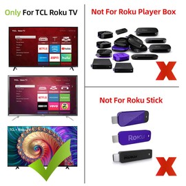 Gvirtue Replacement Remote Control for TCL/Onn/Hisense/Insignia/Sharp Roku TV Remote, for All Roku TV, for TCL/Onn/Hisense/Insignia/Sharp Roku Smart 4K UHD LED QLED TV