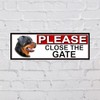 SHAWPRINT Rottweiler PLEASE CLOSE THE GATE METAL GATE SIGN 266mm