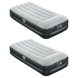 SEALY Tritech 16” Twin Sized Inflatable Air Mattress Bed with Built-in Pump, Storage Bag, and Repair Patch for Indoor and Outdoor Use (2 Pack)