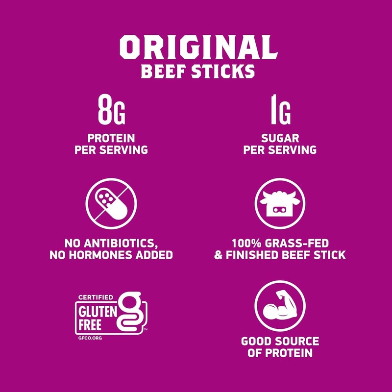 Krave, Beef Sticks (1 Ounce Sticks, Pack of 10) -