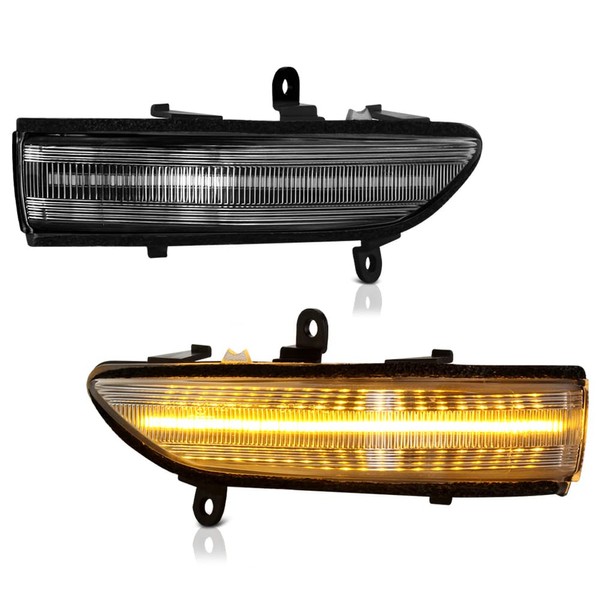 VIPMOTOZ Sequential Amber Full LED Side View Mirror Signal Lights