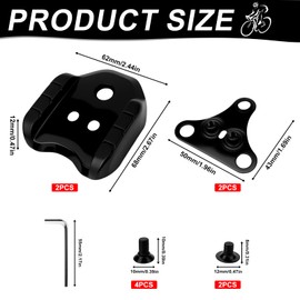 LPZMPZ Compatible with Shimano SPD Plate Adapter SM-SH41 Bicycle Shoe Cleats for Road Bike MTB Pedals 3 Hole Plates Bicycle Pedal Adapter Cleats Converter