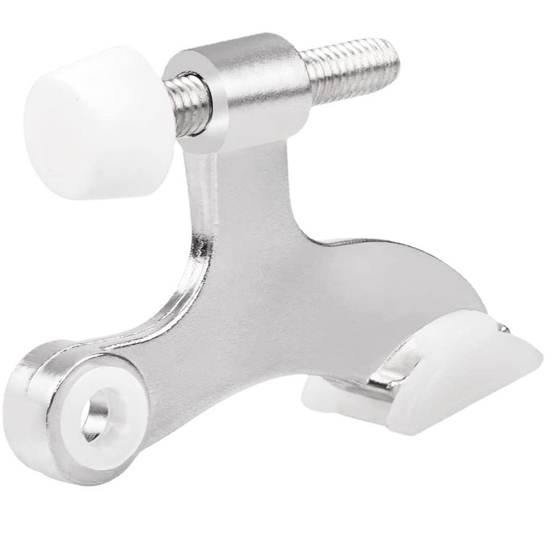 VOANZO 4 Pack Brushed Nickel Hinge Door Stopper Adjustable Heavy