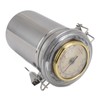 Cigar Jar Stainless Steel Silicone Ring with Hygrometer Waterproof Sealed