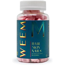 Vitamins WEEM Hair Skin and Nails Gummies - Supports Healthy Hair - Vegan biotin Vitamins