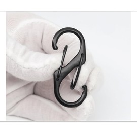 Clips de Mosquetón de Resorte Doble10 Piezas Clips de Mosquetón de Doble Multifuncional Mosquetones de Servicio Pesado Gancho para Acampar Al Aire Libre Senderismo ColumpioCuerdas Botellas (negro)