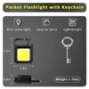 MAKDAK Keychain Flashlights Cob Keychain Work Light 4 Light Modes