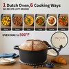 Tastedeli Enamel Cast Iron Dutch Oven with Lid, Round Casserole