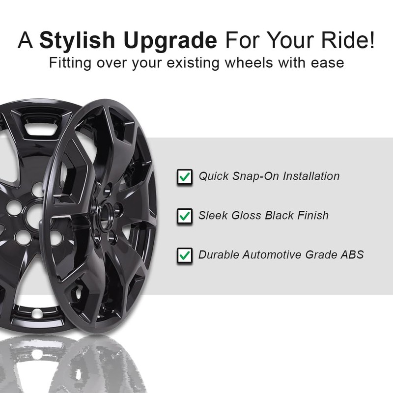 Set of 4 17" 5 Spoke Snap-On Wheel Skins for