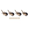 4 Pack Brass Swivel Caster Wheels-Loading 265lbs, 360 Degrees Universal