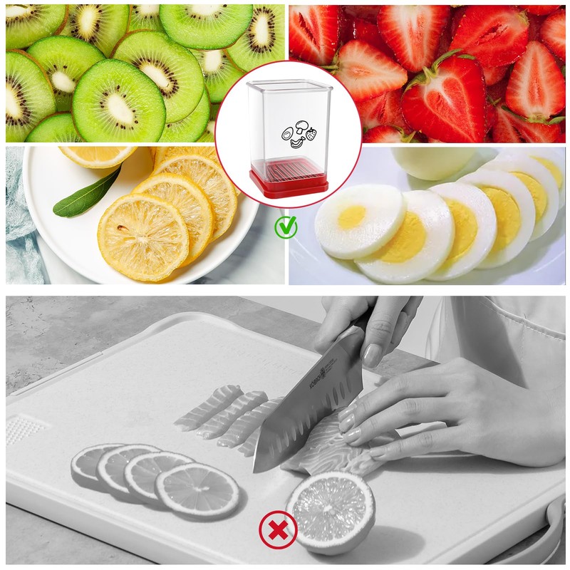 2 Pack Strawberry Slicer Stainless Steel Vegetable Slicer for Quick