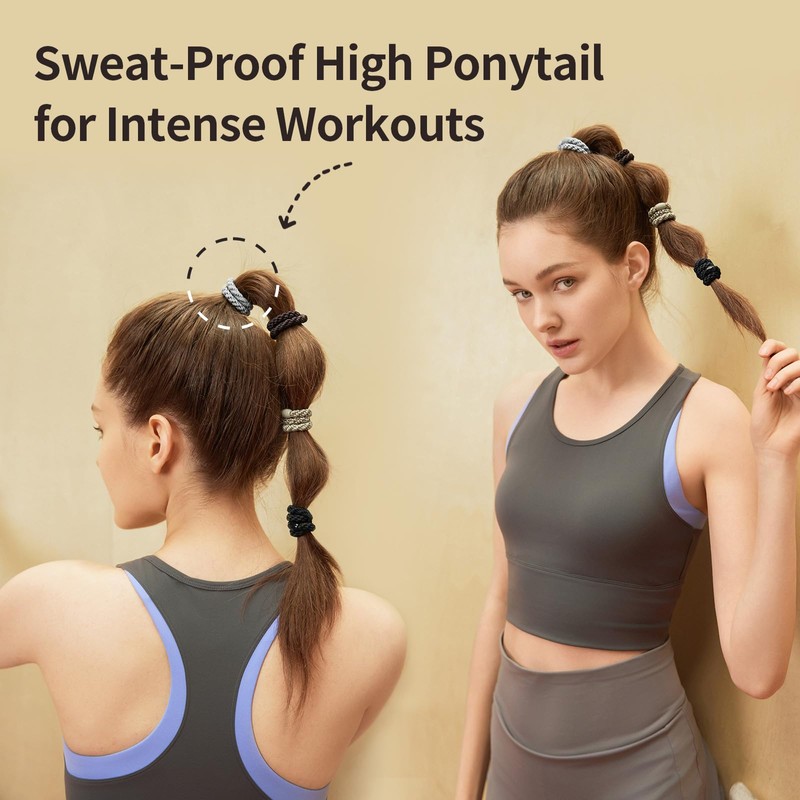 EVITA PERONI 12 Pcs Hair Ties, High Elastic Ponytail Holders,