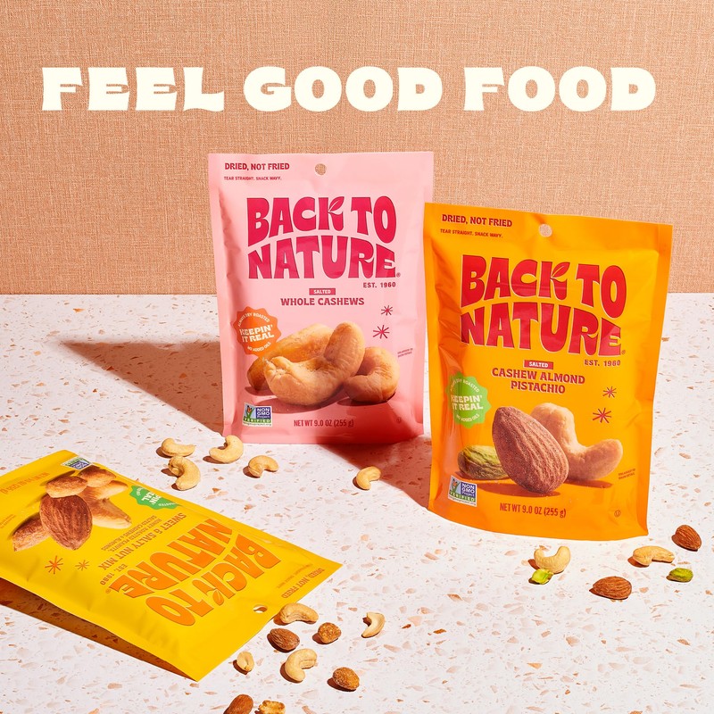 Back to Nature Jumbo Cashews - Dry Roasted with Sea