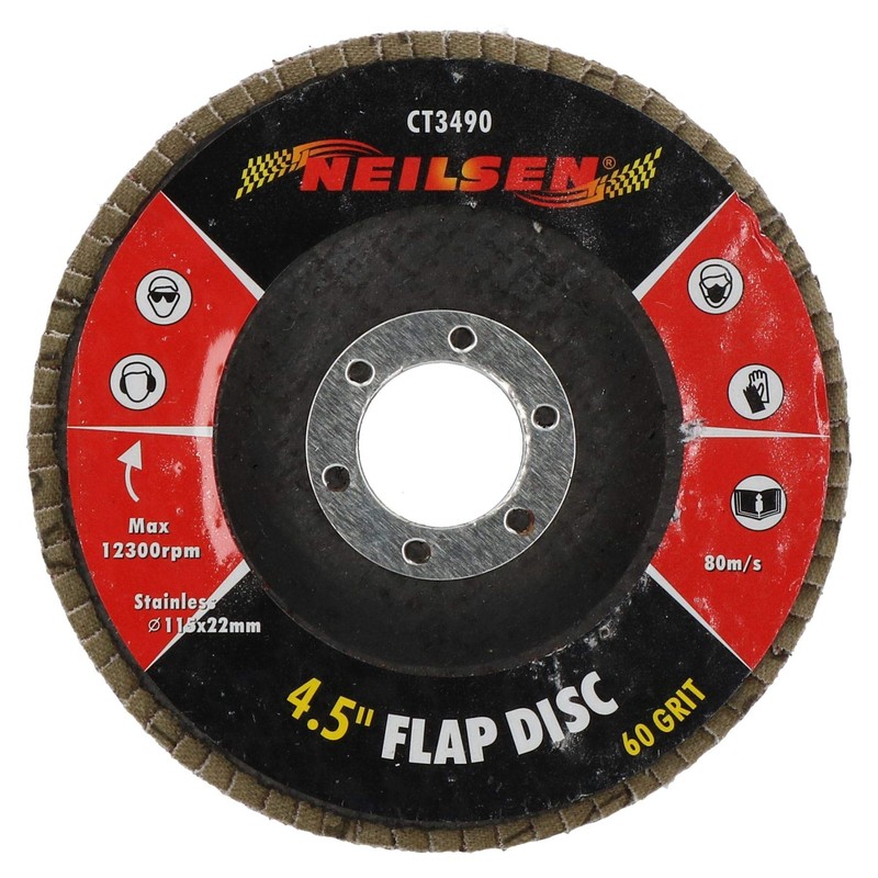 60 Grit Flap Discs Sanding Grinding Rust Removing For 4-1/2"