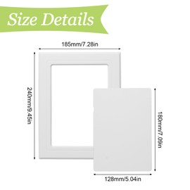 UFURMATE Self Adhesive Access Panels, 5 x 7 inch Surface-Mounted Wall Hole Cover Inspection Door for Plumbing & Electrical Cables & Wiring (White)