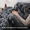 YIKUSH YIKUSH Fluffy Comforter Set Queen - Super Soft Dark