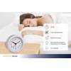 TFA Dostmann Analogue Alarm Clock 60.1029.02 with Sweep Movement Subtle