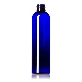 3 Pack 8 OZ Empty Refillable Plastic Spray Bottles for Essential Oils, Perfumes, Makeup, Crafts, Cleaning, Hair Spray - Fine Mist Sprayer + Bottle. Clear Quartz Crystals in Every Bottle. (Blue)