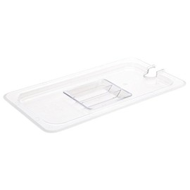 Vogue Polycarbonate Plastic 1/3 Gastronorm Notched Lid, Clear, Size: GN 1/3, Temperature Range: -40°C to 100°C, U252