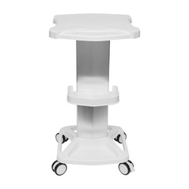 PIAOCAIYIN Beauty Salon Trolley Cart, Aluminum Spa Trolley Holder, Medical Mobile Cart w/4 Casters, 33.06 Lbs Beauty Salon Spa Equipment, 24.40 * 15.94 * 8.26inch, White