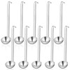 10 Pcs Stainless Steel Ladle 2 oz Soup Ladle with