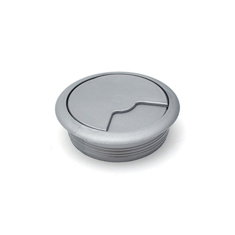 60mm Aluminium PC Computer Desk Plastic Grommet Table Cable Tidy