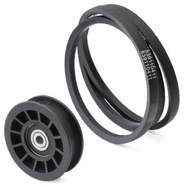 GLOXTED 539110311 & 539110411 Drive Idler Pulley and Belt Kit Replacement for Husqvarna Z254F Lawn Mower, Replace 607163 14259 12400