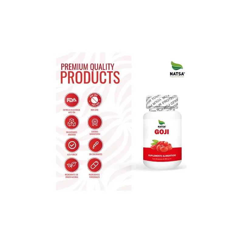 Goji 60 Cápsulas, Calidad Premium Sabor Natural