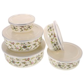 ABOOFAN Salad Bowl Lid Enamel Mixing Bowls Lids Set Storage Containers for Kitchen