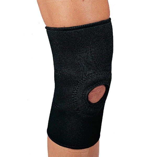 Rolyan Neoprene Knee Support Brace, Knee Support for Men & Women, Knee Support Compression Sleeve for Treating Knee Sprains and Twisted Knees, Knee Sleeve for Athletes, Black, Large, No Straps