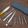 12Pcs Stainless Steel Paracord Stitching Set Paracord Needle with Storage