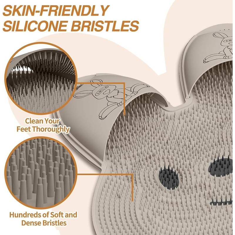 Alfombrilla Exfoliante de Silicona para Ducha – Pies Suaves y