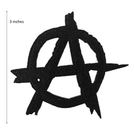 Cute-Patch 3" Anarchy Symbol Anarchism Embroidered Iron on Patch