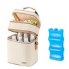 BABEYER Breastmilk Cooler Bag with Ice Pack Fits 6 Baby