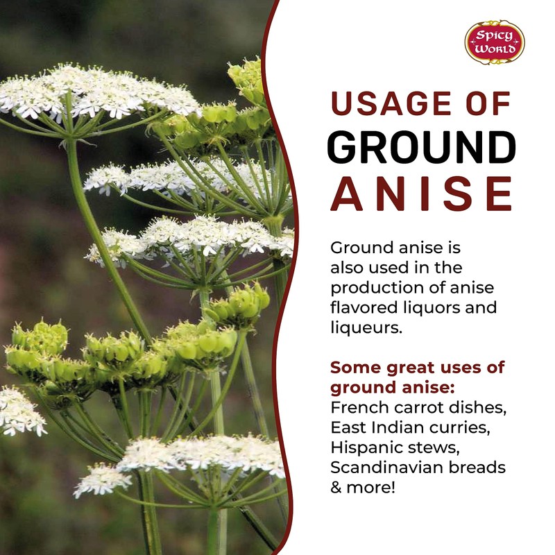 Spicy World Ground Anise Powder 7 Ounce - Anise Seeds