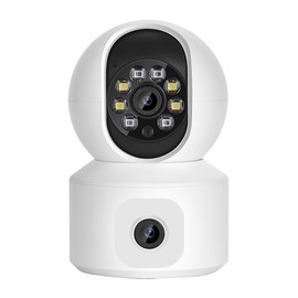 Security Cameras Wireless Outdoor,1080P HD Dual Lens Wireless Surveillance Camera,360° PTZ Rotation Motion Detection for Home Security